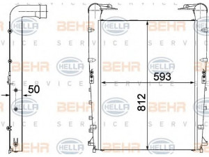 HELLA 8ML 376 746-281 tarpinis suslėgto oro aušintuvas, kompresorius 
 Variklis -> Oro tiekimas -> Įkrovos agregatas (turbo/superįkrova) -> Tarpinis suslėgto oro aušintuvas
74 85 003 670, 50 01 867 853, 50 10 619 582