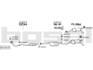 BOSAL 052.220.20 išmetimo sistema 
 Išmetimo sistema -> Išmetimo sistema, visa