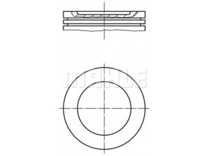 MAHLE ORIGINAL 038 36 00 stūmoklis 
 Variklis -> Cilindrai/stūmokliai