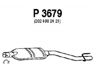 FENNO P3679 vidurinis duslintuvas 
 Išmetimo sistema -> Duslintuvas
(2024902421), 2024901821