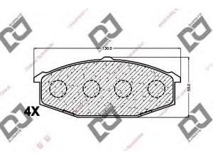 DJ PARTS BP1457 stabdžių trinkelių rinkinys, diskinis stabdys 
 Techninės priežiūros dalys -> Papildomas remontas
41060-R8290, 41060-V0491, 41060R8290