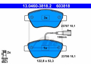 ATE 13.0460-3818.2 stabdžių trinkelių rinkinys, diskinis stabdys 
 Techninės priežiūros dalys -> Papildomas remontas
4254 07, 4254 96, 77362548, 77364158