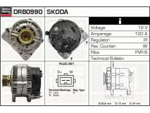 DELCO REMY DRB0990 kintamosios srovės generatorius 
 Elektros įranga -> Kint. sr. generatorius/dalys -> Kintamosios srovės generatorius
037903025D