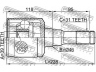 FEBEST 2111-F150LH jungtis, kardaninis velenas
AL3Z-3A427-B