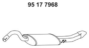 EBERSPÄCHER 95 17 7968 galinis duslintuvas 
 Išmetimo sistema -> Duslintuvas
1L0.253.609, 1L0.253.609 N