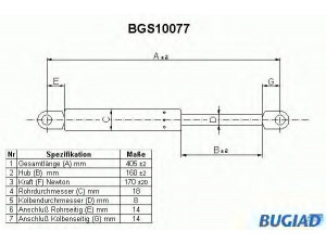 BUGIAD BGS10077 dujinė spyruoklė, bagažinė 
 Vidaus įranga -> Bagažinė
47300075