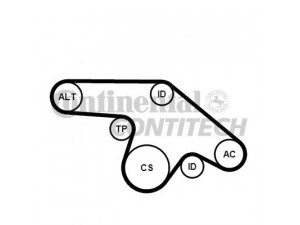 CONTITECH 6PK1370K1 V formos rumbuotas diržas, komplektas 
 Techninės priežiūros dalys -> Techninės priežiūros intervalai