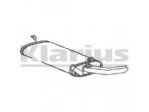 KLARIUS 230844 galinis duslintuvas 
 Išmetimo sistema -> Duslintuvas
8200017583, 8200118533, 8200414648