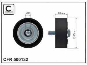CAFFARO 500132 kreipiantysis skriemulys, V formos rumbuotas diržas 
 Diržinė pavara -> V formos rumbuotas diržas/komplektas -> Laisvasis/kreipiamasis skriemulys
68027647AA, 68027647AA, K68027647AA