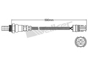 WALKER PRODUCTS 250-24463 lambda jutiklis 
 Variklis -> Variklio elektra
001 540 73 17