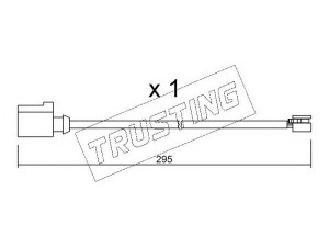 TRUSTING SU.273 įspėjimo kontaktas, stabdžių trinkelių susidėvėjimas 
 Stabdžių sistema -> Susidėvėjimo indikatorius, stabdžių trinkelės
95861236500, 7P0 907 637A