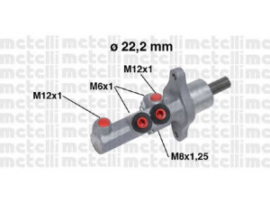 METELLI 05-0720 pagrindinis cilindras, stabdžiai 
 Stabdžių sistema -> Pagrindinis stabdžių cilindras
1K1 614 019D, 1K1 614 019K, 1k1 614 019D