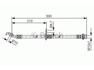 BOSCH 1 987 481 379 stabdžių žarnelė 
 Stabdžių sistema -> Stabdžių žarnelės
90947 02D56, 90947 02E17, 90947 02F63