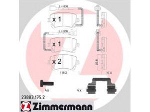 ZIMMERMANN 23883.175.2 stabdžių trinkelių rinkinys, diskinis stabdys 
 Techninės priežiūros dalys -> Papildomas remontas
3D0 698 451, 3D0 698 451 A