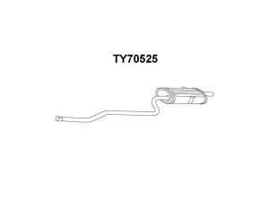 VENEPORTE TY70525 galinis duslintuvas 
 Išmetimo sistema -> Duslintuvas
174300D040, 1743022120