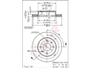 VILLAR 628.1016 stabdžių diskas 
 Stabdžių sistema -> Diskinis stabdys -> Stabdžių diskas
402060M601, 402060M602