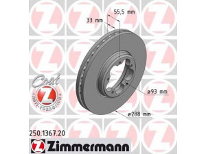 ZIMMERMANN 250.1367.20 stabdžių diskas 
 Dviratė transporto priemonės -> Stabdžių sistema -> Stabdžių diskai / priedai
1763885, 1842994, BK211125BB, BK211125BC