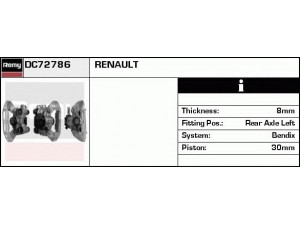 DELCO REMY DC72786 stabdžių apkaba 
 Dviratė transporto priemonės -> Stabdžių sistema -> Stabdžių apkaba / priedai
7701204846