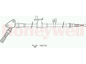 BENDIX 434355B trosas, stovėjimo stabdys 
 Stabdžių sistema -> Valdymo svirtys/trosai
B45544420C, B45544420D, B45544420E