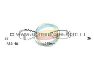 ODM-MULTIPARTS 18-152041 kardaninis velenas 
 Ratų pavara -> Kardaninis velenas
5003844, 5003914, 6843202, 8111305