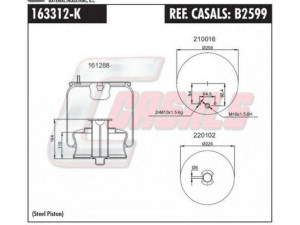 CASALS B2599 dėklas, pneumatinė pakaba 
 Pakaba -> Pneumatinė pakaba
20573312, 3171693, 3178706