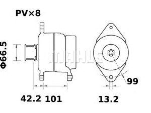 MAHLE ORIGINAL MG 577 kintamosios srovės generatorius
6201 811 M91