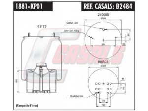 CASALS B2484 dėklas, pneumatinė pakaba
0542943510