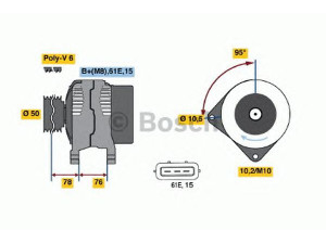 BOSCH 0 123 515 022 kintamosios srovės generatorius 
 Elektros įranga -> Kint. sr. generatorius/dalys -> Kintamosios srovės generatorius
12 31 1 432 986