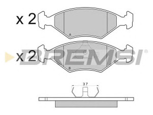 BREMSI BP2977 stabdžių trinkelių rinkinys, diskinis stabdys
305698151-5, 3056981515, 374698151