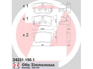 ZIMMERMANN 24231.150.1 stabdžių trinkelių rinkinys, diskinis stabdys 
 Techninės priežiūros dalys -> Papildomas remontas
43022S9A010, 43022S9AE00, 43022SJFE00