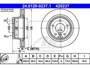ATE 24.0120-0237.1 stabdžių diskas 
 Dviratė transporto priemonės -> Stabdžių sistema -> Stabdžių diskai / priedai
34 21 6 792 227