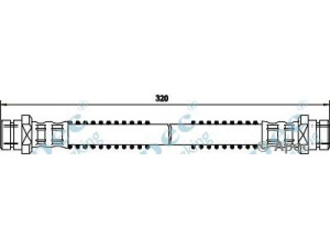 APEC braking HOS3391 stabdžių žarnelė 
 Stabdžių sistema -> Stabdžių žarnelės
MB058509, MB058593, MB238161, MB238162