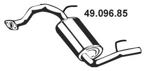 EBERSPÄCHER 49.096.85 galinis duslintuvas 
 Išmetimo sistema -> Duslintuvas
BPK6-40-100A