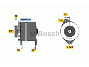 BOSCH 0 986 035 020 kintamosios srovės generatorius 
 Elektros įranga -> Kint. sr. generatorius/dalys -> Kintamosios srovės generatorius
5991720, 5991721, 5999520, 77512410