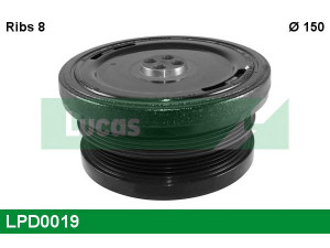 LUCAS ENGINE DRIVE LPD0019 skriemulys, alkūninis velenas 
 Diržinė pavara -> Dirželio skriemulys
11232247886, 11232247890, 21653130