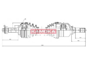 KAMOKA TO1138919A kardaninis velenas 
 Ratų pavara -> Kardaninis velenas
43410-20441