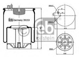 FEBI BILSTEIN 39153 dėklas, pneumatinė pakaba 
 Pakaba -> Pneumatinė pakaba
81.43600.6035, 81.43601.0174