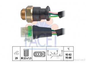 FACET 7.5618 temperatūros jungiklis, radiatoriaus ventiliatorius 
 Aušinimo sistema -> Siuntimo blokas, aušinimo skysčio temperatūra
T0777683, 77 00 777 683, 77 00 777 883