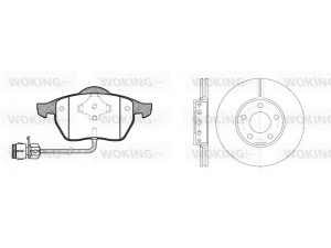 WOKING 82903.01 stabdžių rinkinys, diskiniai stabdžiai 
 Stabdžių sistema -> Diskinis stabdys -> Stabdžių remonto rinkinys
4A0615301C, 4A0698151, 4A0615301C