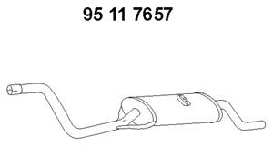 EBERSPÄCHER 95 11 7657 galinis duslintuvas 
 Išmetimo sistema -> Duslintuvas
867.253.609 AD, 867.253.609 AG
