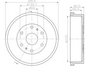 HELLA 8DT 355 301-111 stabdžių būgnas 
 Stabdžių sistema -> Būgninis stabdys -> Stabdžių būgnas
4243126100, 4243126180, 4243126181