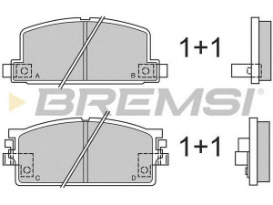 BREMSI BP2294 stabdžių trinkelių rinkinys, diskinis stabdys 
 Techninės priežiūros dalys -> Papildomas remontas
4317973, 94123041, 94230525, GS6204