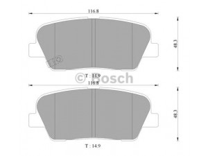 BOSCH 0 986 AB3 105 stabdžių trinkelių rinkinys, diskinis stabdys 
 Techninės priežiūros dalys -> Papildomas remontas
58302-3MA30, 583023NA00