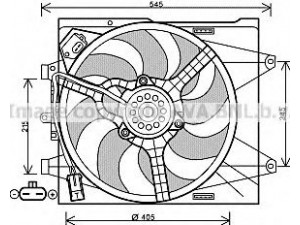 AVA QUALITY COOLING FT7564 ventiliatorius, radiatoriaus 
 Aušinimo sistema -> Oro aušinimas
51787116, 51887780, 1560758, 9S518C607BA