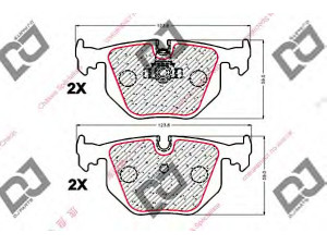 DJ PARTS BP1886 stabdžių trinkelių rinkinys, diskinis stabdys 
 Techninės priežiūros dalys -> Papildomas remontas
34211163324, 34211163326, 34211164581