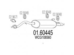 MTS 01.60445 galinis duslintuvas 
 Išmetimo sistema -> Duslintuvas
WCG108560