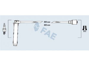 FAE 85766 uždegimo laido komplektas 
 Kibirkšties / kaitinamasis uždegimas -> Uždegimo laidai/jungtys
GHT 291, NGC 000040