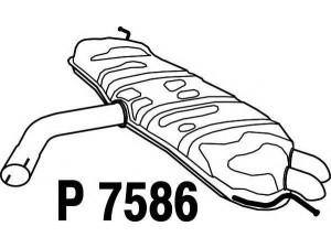 FENNO P7586 galinis duslintuvas 
 Išmetimo sistema -> Duslintuvas
1T0253609B