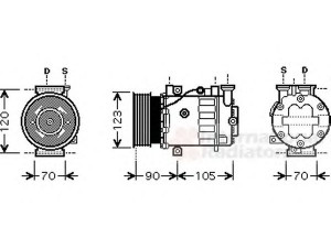 VAN WEZEL 1700K361 kompresorius, oro kondicionierius 
 Oro kondicionavimas -> Kompresorius/dalys
46540164