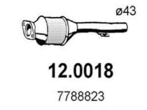ASSO 12.0018 katalizatoriaus keitiklis 
 Išmetimo sistema -> Katalizatoriaus keitiklis
46408041, 46442423, 46474911, 7788823